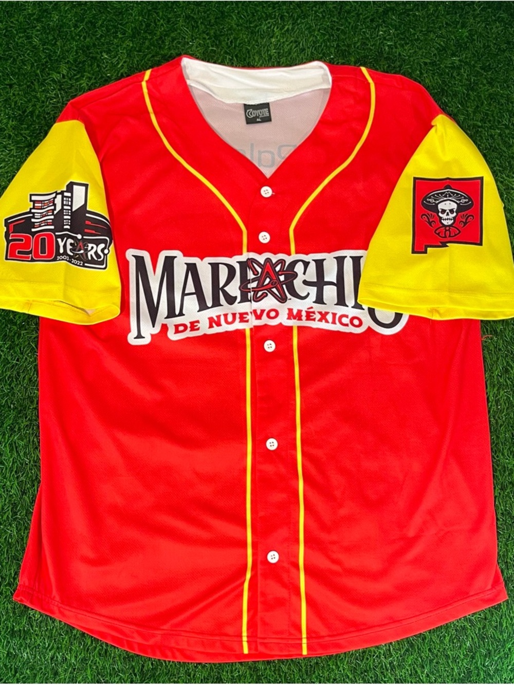 Albuquerque Isotopes 20th Anniversary Marachis de Nuevo Mexico Jersey Adult L